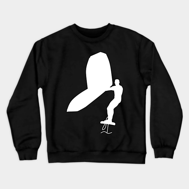 Surfing with wingfoil Crewneck Sweatshirt by der-berliner